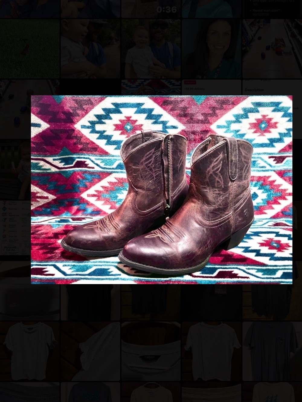 Ariat Brown Leather Ankle Cowboy Booties